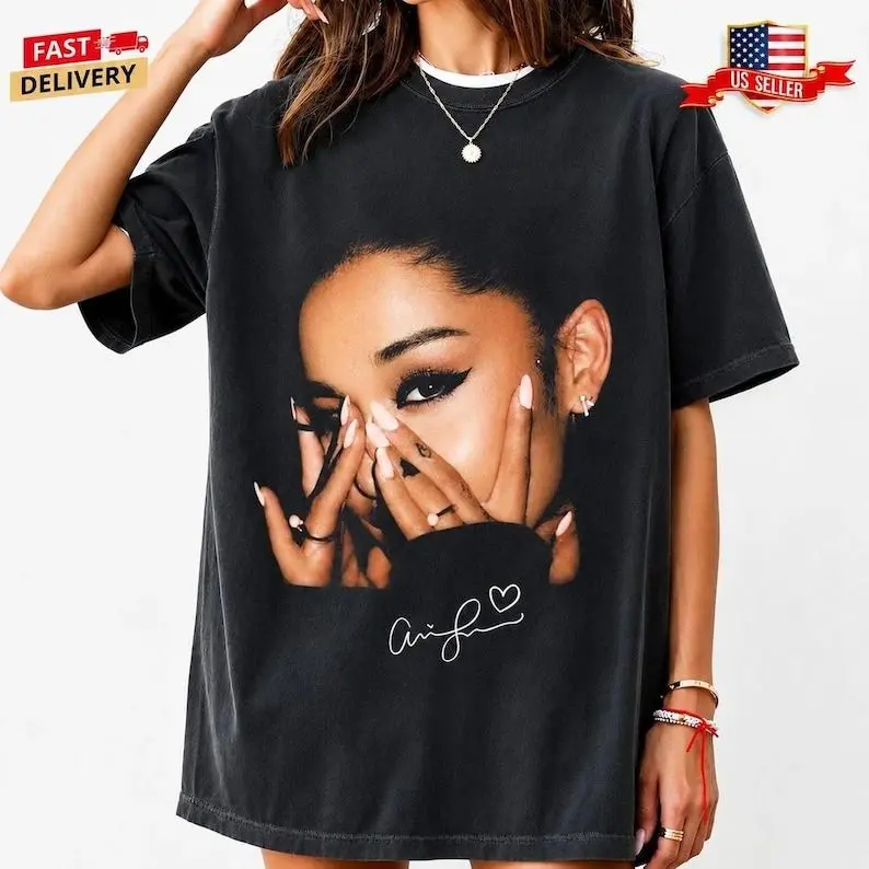 Ariana Vintage Pop Singer Shirt, Retro Female Artist Graphic Tee, Pop Concert Fan Shirt, Music Tour Merch Style Tee, Music Lover Gift