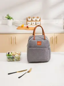 Handheld Picnic Bag, Fashionable Portable Lunch Bag, Large Capacity Reusable Cooler Bag, Non-Food Contact Insulated Bag, Back to School