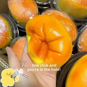 Kawaii Slow Rising Squishy Toast Bread, Realistic PU Fake Bread Squeeze Toy, Soft Stress Relief Fidget Toy for Adults Kids, Cute Desk Decor Office Anxiety Relief, Perfect Gift & Party Favors