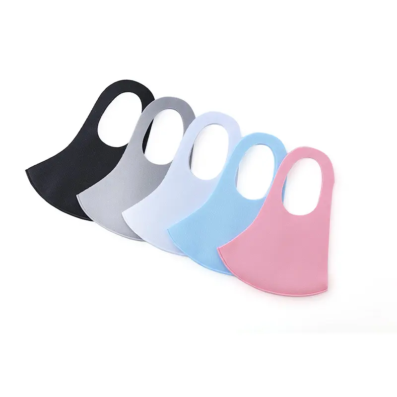 Reusable Washable Fabric Face Masks, 5-Pack Second Skin Cloth Masks, Soft Breathable Comfort Safety Masks for Daily Wear