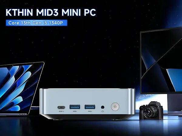 Kthin MID3 Mini PC, Intel Core i5-1340P, 16GB DDR5 RAM, 512G SSD