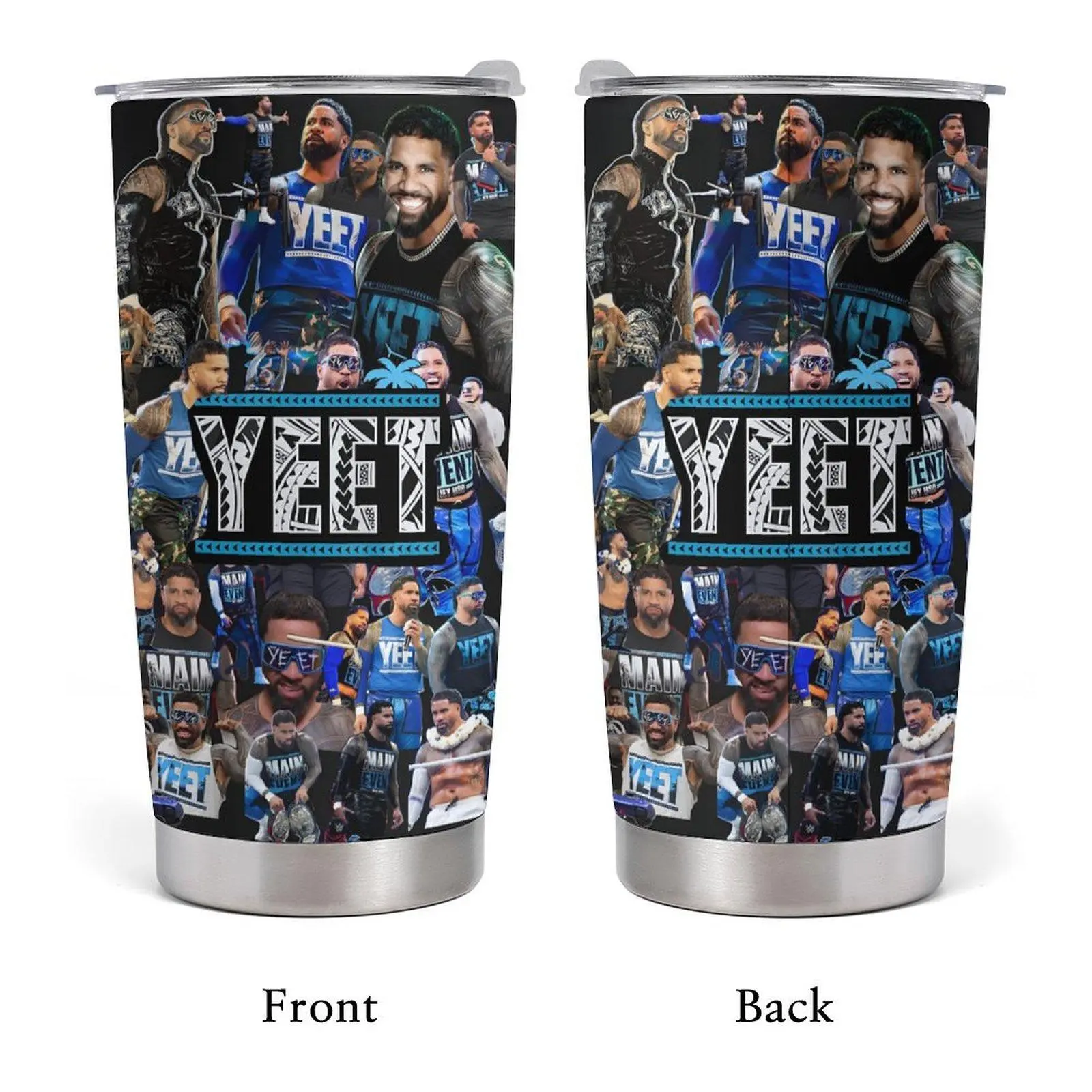 20oz Stainless Steel Tumbler, 1 Count Jey Uso Pattern Insulated Water Bottle, Stainless Steel Thermos, Stainless Steel Flask, Drinking Cup for Home Office School, Boyfriend Gift, Drinkware, Summer Coo