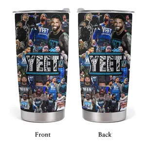 20oz Stainless Steel Tumbler, 1 Count Jey Uso Pattern Insulated Water Bottle, Stainless Steel Thermos, Stainless Steel Flask, Drinking Cup for Home Office School, Boyfriend Gift, Drinkware, Summer Coo