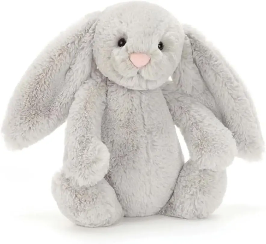 Jellycat Bashful Silver Bunny Medium - L: 9 cm x l: 12 cm x h: 31 cm