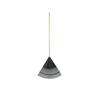 Wood and Poly Leaf Rake 24-Inch - Versatile Tool for Landscaping and Gardening