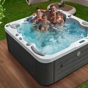 Buenospa Jersey Hot Tub for 6-People with 46 Jets, Spa Cover and Ozinator