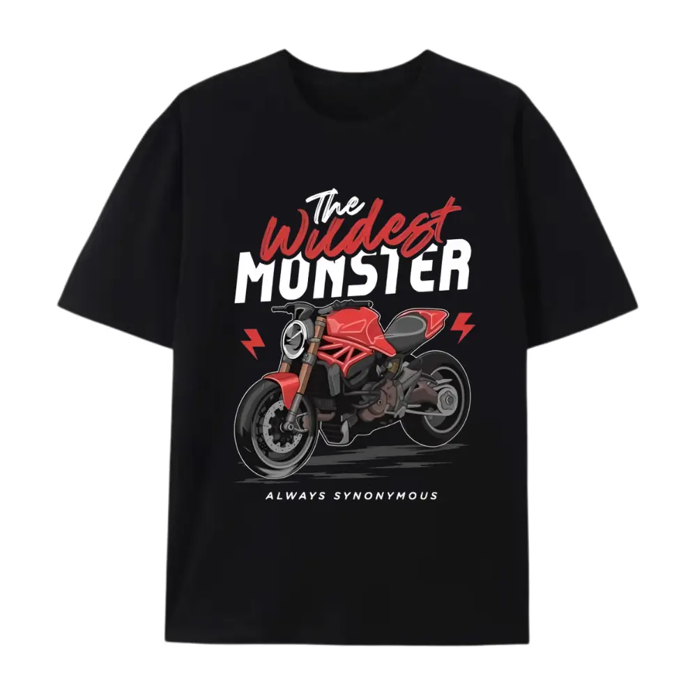 The Wildest Monster Ducati Monster 1200 Motorcycle T-Shirt for Bikers, MotoGP Fans, and Naked Bike Enthusiasts - Perfect Riding Apparel for Motorcycle Lovers