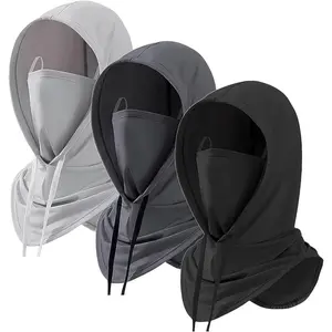 3 Pack Summer UV Protection Balaclava for Men Women, Breathable Full Head Face Cover Hood, Lightweight Sun Mask for Motorcycle, Cycling, Fishing & Outdoor Sports
