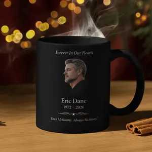 Eric Dane Memorial Ceramic Mug 1962–2026 | Forever Remembered Tribute Ceramic Mug | Eric Dane “McSteamy Forever” Tribute
