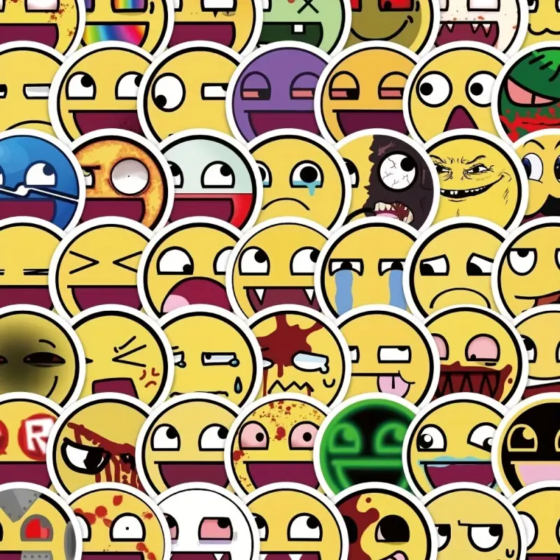 100pcs Epicface Stickers, Small Yellow Bean Creative Novelty Water Bottle, Journal, and Scrapbook Accessories Stickers for Valentine's Day, Suitable for Roller Skating and Cycling, Funny Stickers