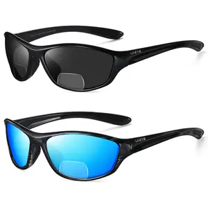 Bifocal Reading Sunglasses for Men Women Sports Style Sun Reader Wrap Around Build-In UV Protection Driving glasses Summer Accessories