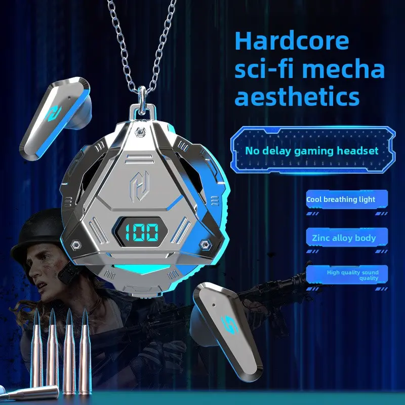 Bluetooth Headset 2025 New X45 E-Sports Gaming Wireless In-Ear Waterproof Ultra-Long Battery Life Zero Delay Semi-In-Ear