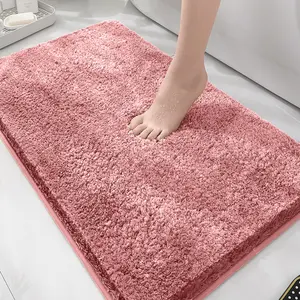 Fluffy Bathroom Mat, Long Plush Bath Rug, Quick Drying Washable, Water Absorbent Mat, Non-Slip Tpr Bottom, Thick Soft Comfort, Bedroom Room Mat, Winter Home Decor