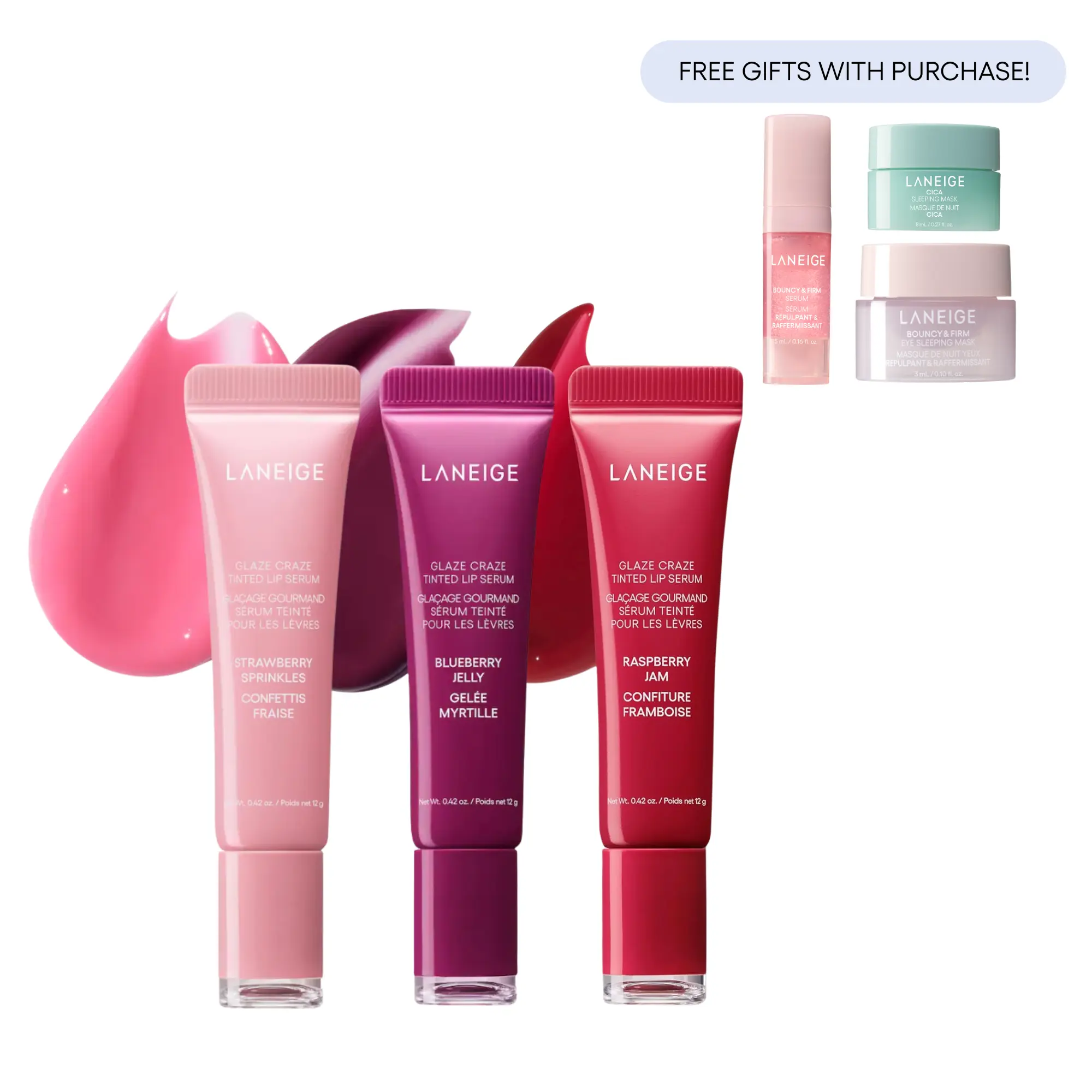 Strawberry Sprinkle,Blueberry Jelly,Raspberry Jam