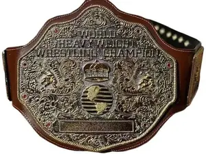 BIG GOLD World Heavyweight Championship Replica Tittle Belt DieCasting Adult 6MM