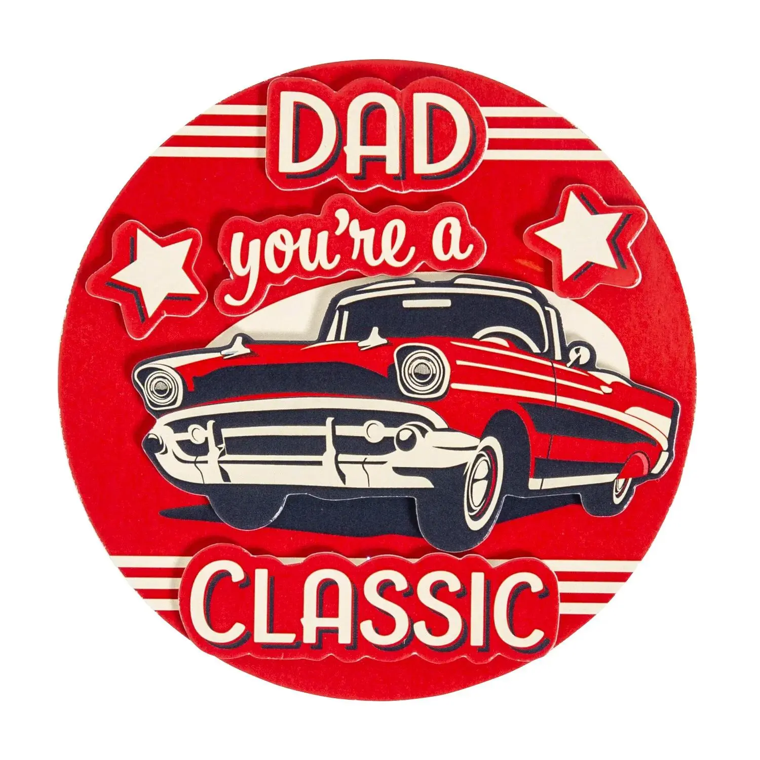 Father’s Day DIY Foam Craft Kit - Makes 12 Classic Car Fridge Magnets, Dad Gifts, DIY Magnets for Fridge