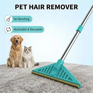Pet Hair Cleaning Carpet Rake, Reusable, Designed Specifically for Cleaning Cat and Dog Hair, Equipped with a 45-Inch Adjustable Handle, Can Be Used as a Carpet Brush and Scraper, Effectively Removes Pet Hair, No Battery Required