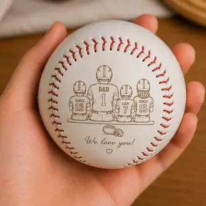 Personalized Sports Dad Baseball Gift from Kids, Custom Football Family Baseball,Father Day 2026 We Love You Dad Keepsake Ball