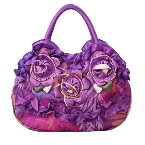 Purple Mesh Lace Bag