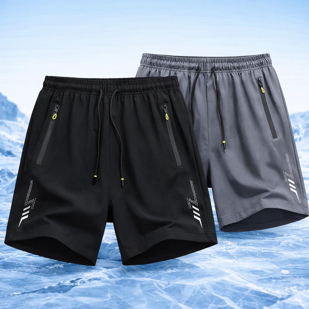 3-pack men’s casual breathable shorts; men’s summer shorts; men’s lightning print quick-dry shorts; quick-dry elastic athletic shorts set—perfect for summer wear, home wear, and various sports.