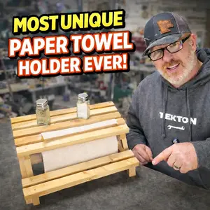 Picnic table paper towel holder