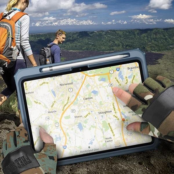 Fintie Heavy-Duty Case for 2025 iPad A16 11th Gen & iPad 10th Gen, 360-Degree Rotating Stand and Screen Protector, iPad A16 Protective Cover - Navy