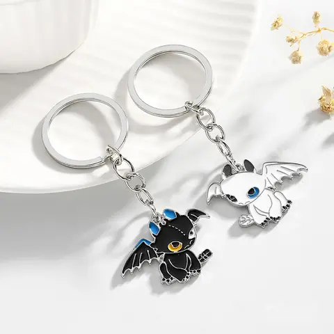 Mini Dragon Taming Master Toothless Backpack Pendant Keychain Couple Keyring Cute Cartoon Men and Women Students Valentine's Day