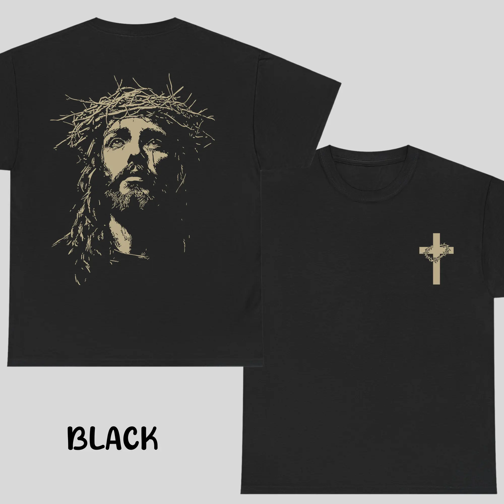 Jesus Christ Crown of Thorns T-shirt - Christian Faith Graphic Tee