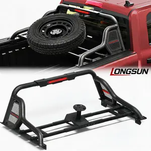 Heavy-Duty Adjustable Truck Roll Bar Chase Rack, No-Drill Installation, Compatible with Chevrolet Colorado, Toyota Tacoma, Nissan Frontier, Jeep Gladiator, Hyundai Santa Cruz, GMC Canyon, Ford Ranger, Honda Ridgeline