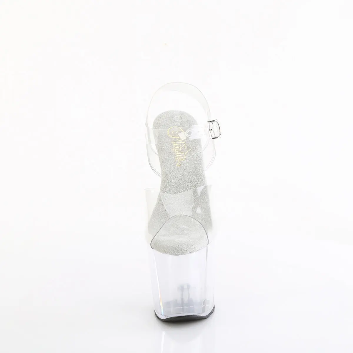 8 Inch Heelless CRAZE-808 Clear