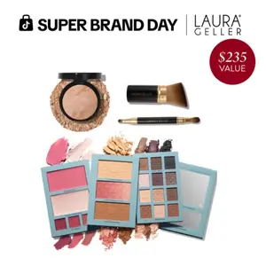 Laura Geller RSVP Yes! Full Face Kit (4 PC) - Includes Foundation, Brushes, Eyeshadow, Bronzer, Blush, Highlighter, and More for Perfect Makeup Looks Laura Geller RSVP Yes! Full Face Kit (4 PC) - Includes Foundation, Brushes, Eyeshadow, Bronzer, Blush, Highlighter, and More for Perfect Makeup Looks