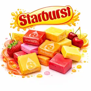 Starburst Assorted Fruit Chewy Candies, Soft Juicy Lemon and Strawberry Flavors, Bulk Sweet Snack