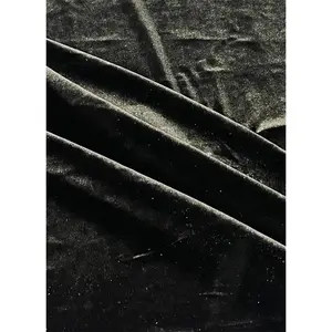 Black Stretch Velvet Fabric