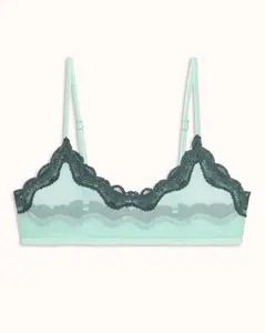 Mesh Scoop Bralette in Aqua Frost - Minimal Modern Breathable Supportive Everyday Favorite Sheer No Wires Comfortable Lounge Lingerie