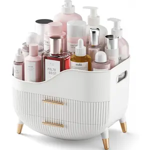 Makeup Organizer with Drawers,Skincare Organizer for Vanity,Storage Box with Handle,Large Cosmetic Display case for Dresser, Bathroom Countertop