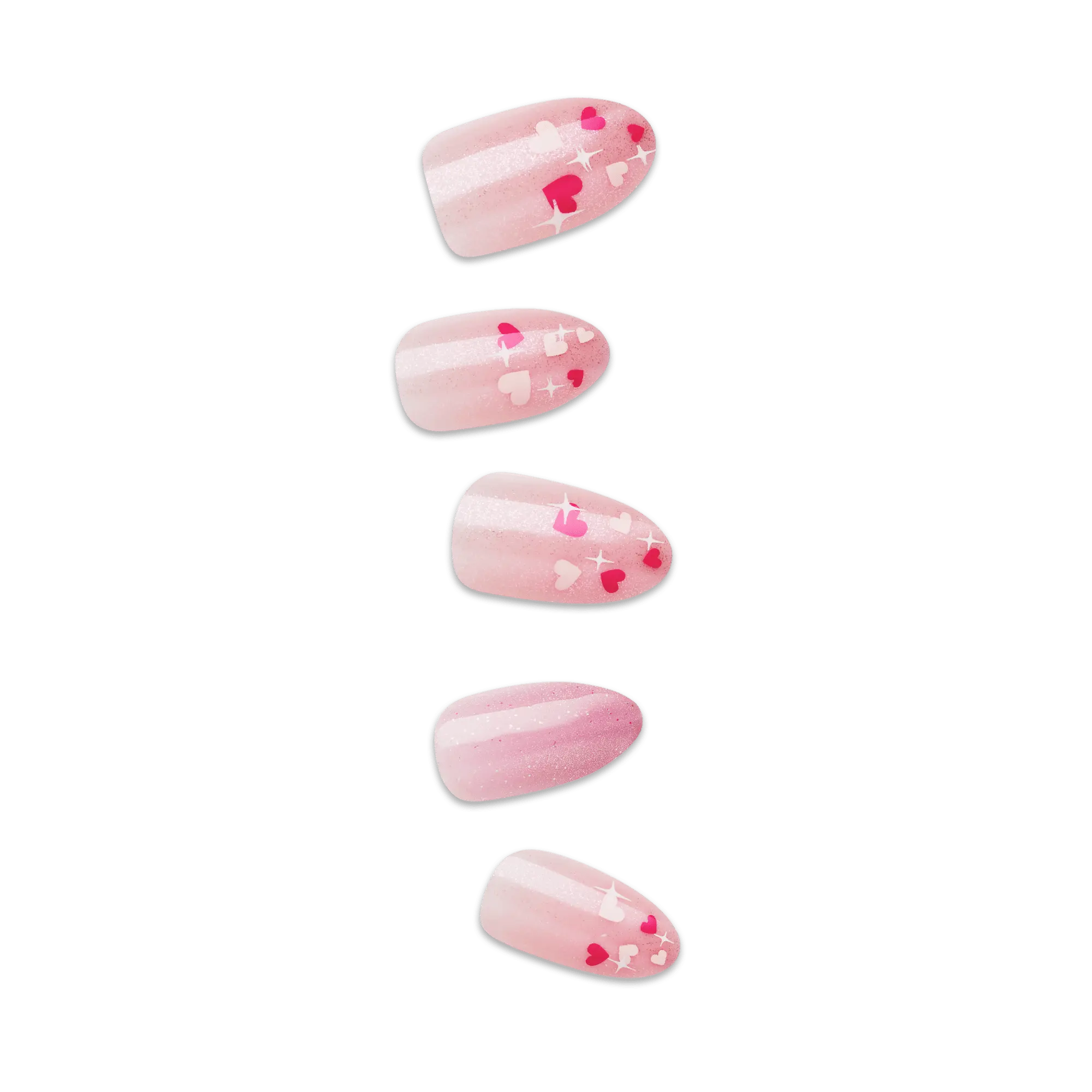Impress Design No Glue Fake Press On Nails - Much Love | Design, Pink, Medium, Almond, Manicure