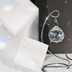 Memorialight Tabletop Crystal w/Stand - Sympathy Grief Gift Rainbow Maker for Remembrance Memorial of Mother Father Spouse Child Loved One