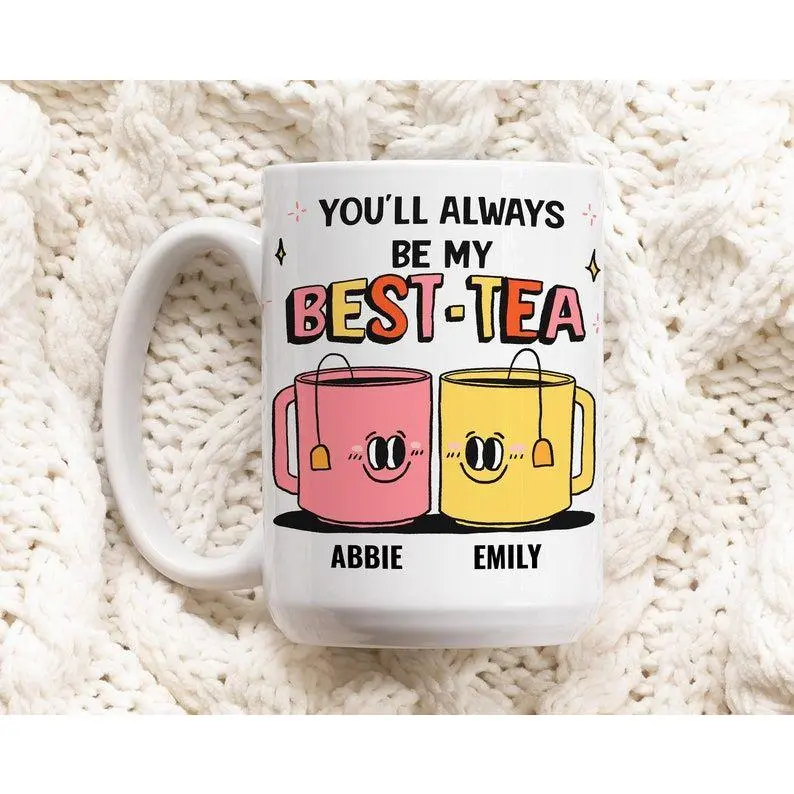 Custom Best Friend Mug, Bestie Ceramic Cup Personalized, Best Friend Friendship mug, Friends Mug, Friend Birthday present, Christmas Gift