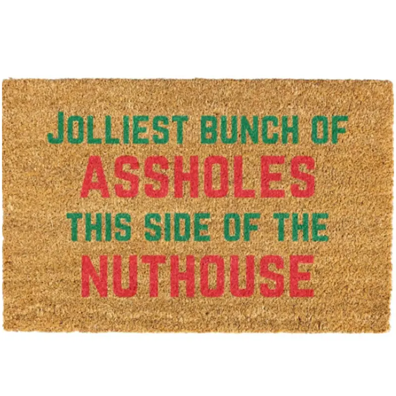 Jolliest Bunch doormat, Funny Christmas Door mat, Welcome Mat, Funny Door mat, Holiday Doormat, Christmas Decor, Christmas Decorations