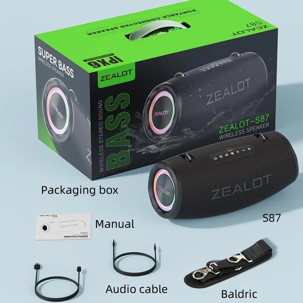 Zealot S87 Bluetooth-compatible Speaker, Wireless Speaker, 80w