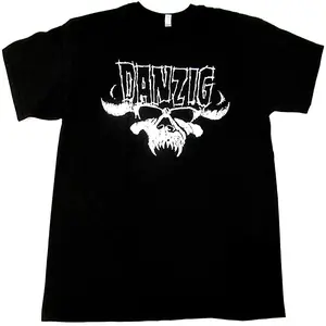 DANZIG Heavy Metal Band Hard Rock Black Unisex T-Shirt One Side Print, Comfort Cotton, Casual Style, Short Sleeve Crew Neck Tee Gift