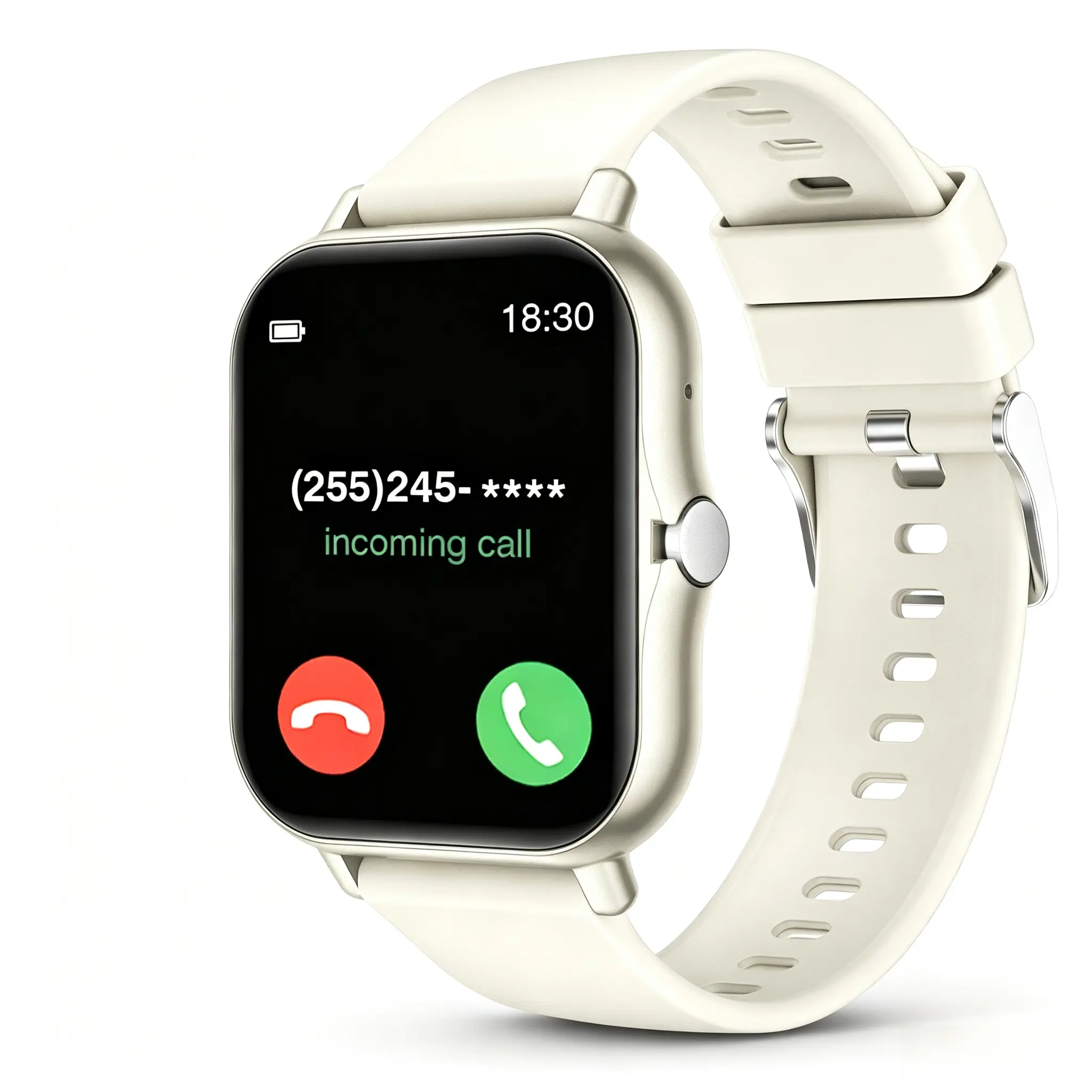 Wearable Smart Watch for Devices - 1.83-in HD Screen, 180mAh, Bluetooth Calls, Voice Dialing, Customizable Watch Faces, Multiple Workout Modes, Call+Message Notifications, Ios/Android