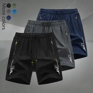 Men’s quick-dry swimwear and running shorts set, available in 3-piece or single-piece options. Men’s solid-color shorts with zippered pockets, suitable for everyday casual wear and running. Breathable, comfortable summer drawstring-waist shorts; lightweig