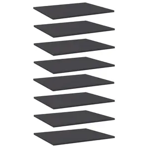 Shelf Set of 8 Gray Engineered wood Simplistic Shelf