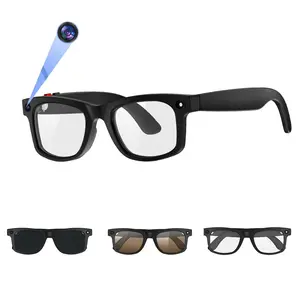 AI Smart Glasses 2MP ( Interpolation 5MP) Camera, 1080P Video & HD Photo, One-Click Audio, AI Voice Assistant, Real-Time Translation, Object Recognition, Hands-Free Calls, Music, 3 Lenses Total