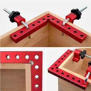 140mm Aluminum Alloy Right-Angle Clamping Fixture for Woodworking, Panel Joining, 90-Degree Thickened Positioning Ruler, Furniture Assembly DIY Tool