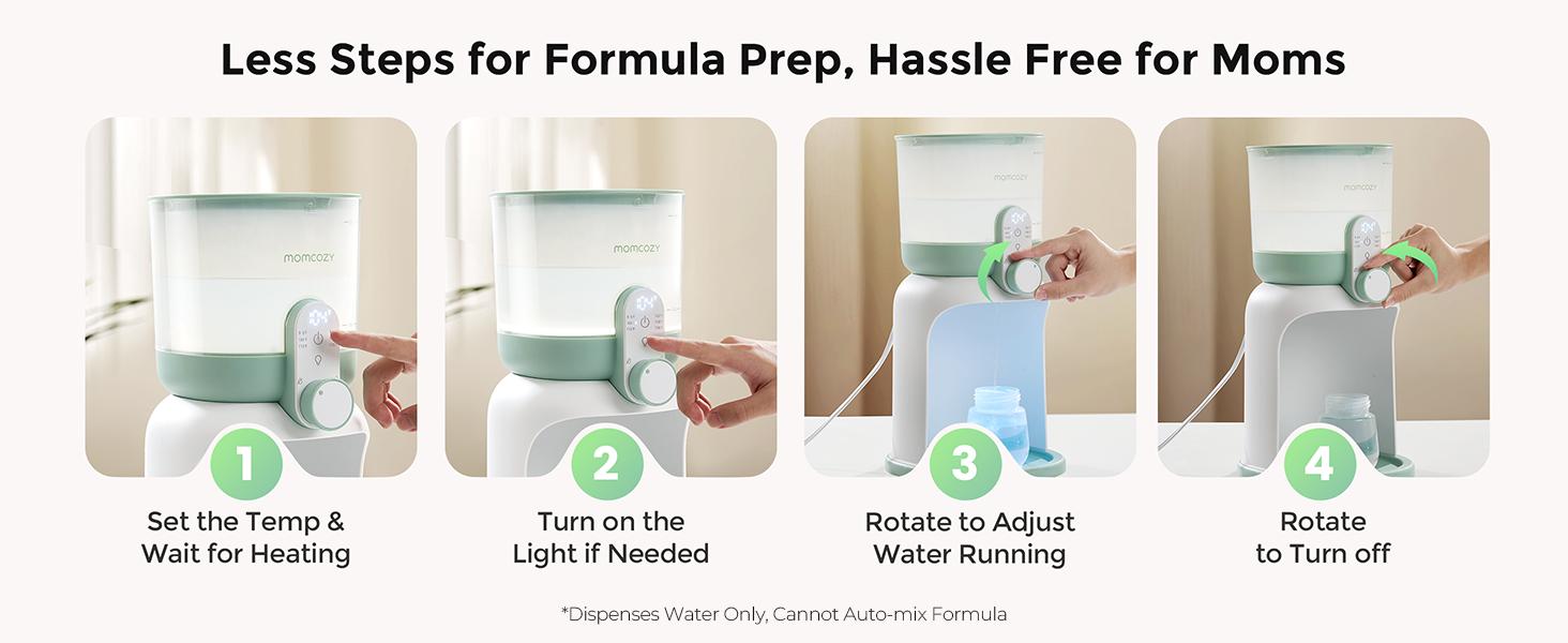 Momcozy Instant Baby Bottle Warmer,Water Warmer for Making Baby Formula,57oz Capacity, Formula Dispenser with 6 Temp Options, Breastfeeding Essentials