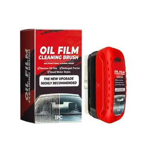 Windshield Oil Film Eraser Wand - All-in-One Pro Kit with Glass Cleaning Emulsion Formula and Sponge - The Ultimate Streak-Free Solution to Prep for Rain Repellents