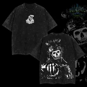 GameLife4U Retro Vintage Ghost COD Oversized Washed T-Shirt 100% Premium Cotton S-5XL Classic Menswear Soft Crewneck Tops Clothes Apparel Streetwear
