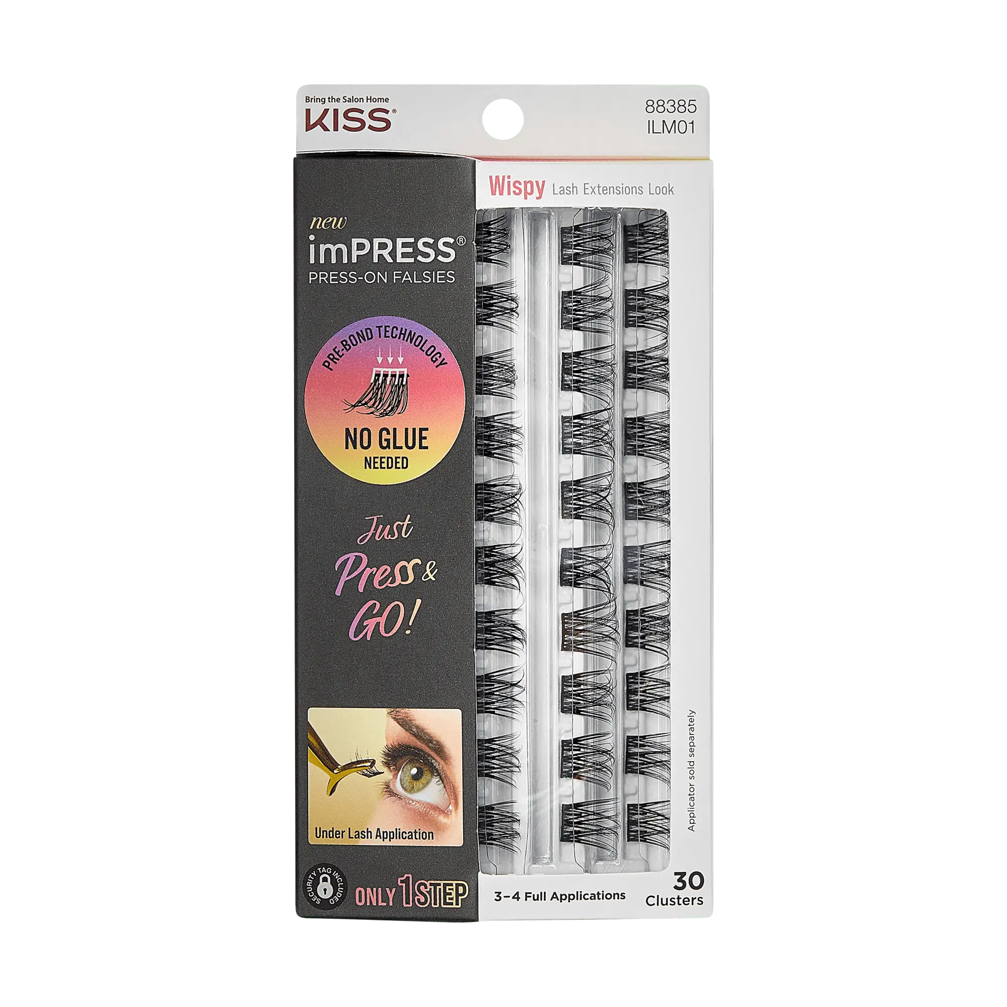 Impress Falsies Pre-Glued False Eyelashes Refills - Wispy | 30 Lash Clusters, 10mm-14mm Impress Falsies Pre-Glued False Eyelashes Refills - Wispy | 30 Lash Clusters, 10mm-14mm